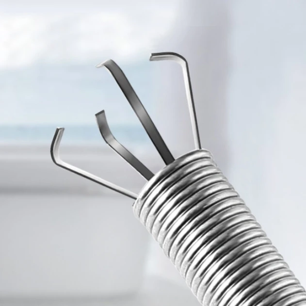 Stainless Steel Sewer Dreging Tool Drain Hook Wire Spring Remover Sink Sewer Tools
