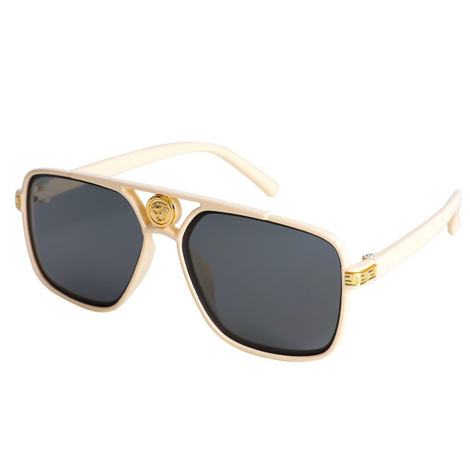 Fine mirror leg Oval frame Premium Sunglasses for Women Sunscreen Retro double beam Rose Light Luxury Sunglasses 131 RT040