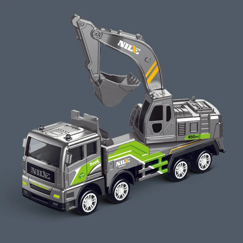 kids Excavator Construction Truck Mixer Truck die cast metal truck and alloy sliding metal model car toy