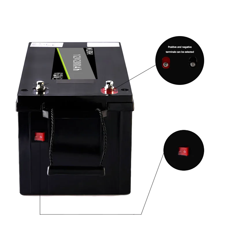 wholesale NIELFTOR 2400w LiFePO4 12V200AH lithium iron phosphate battery full capacity  high quality and multipurpose