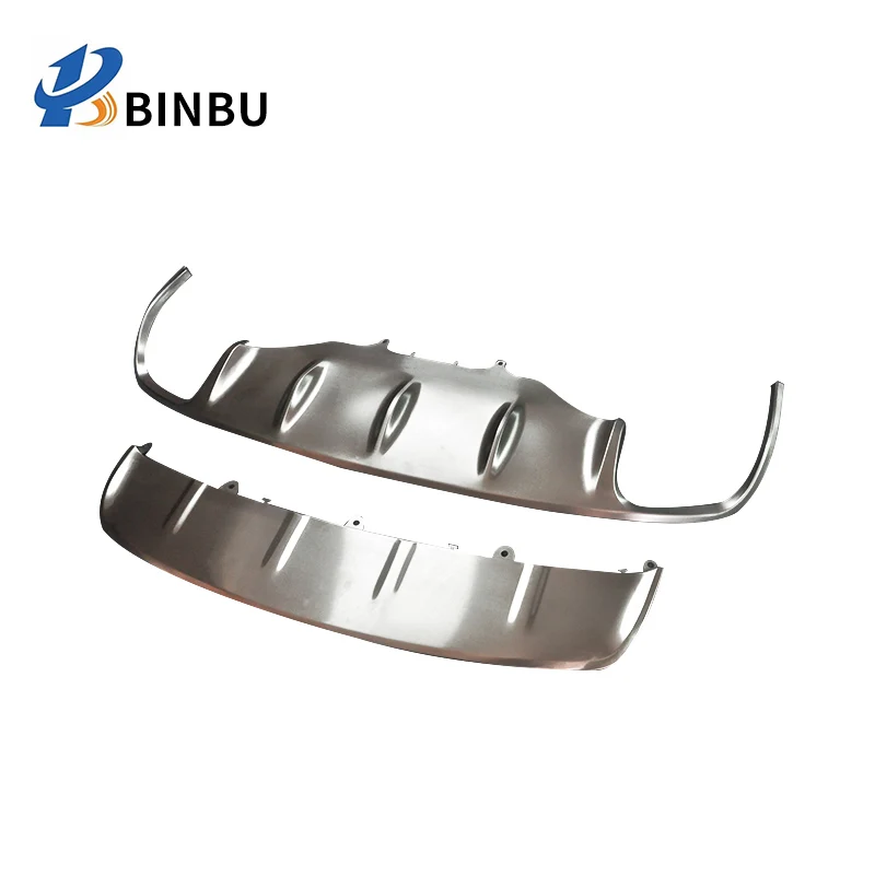 FOR Porsche Macan bumper diffuser Stainless steel guard board Front/ Rear Guard plate 2014-2017