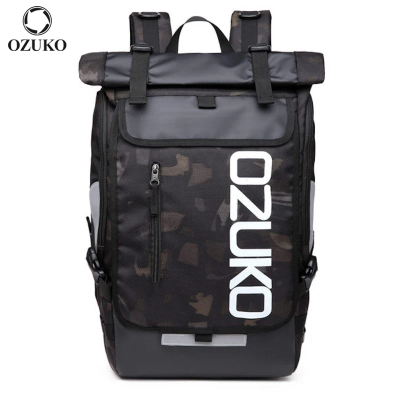 Ozuko 8020 Jiu Jitsu  Backpacks Unisex College Bags for Men 15.6 Laptop Backpack Waterproof Bag Polyester USB for Students
