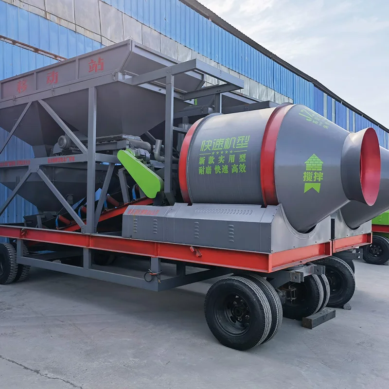 Mini Beton Concrete Mixing Plant Small Rolling Concrete Plant