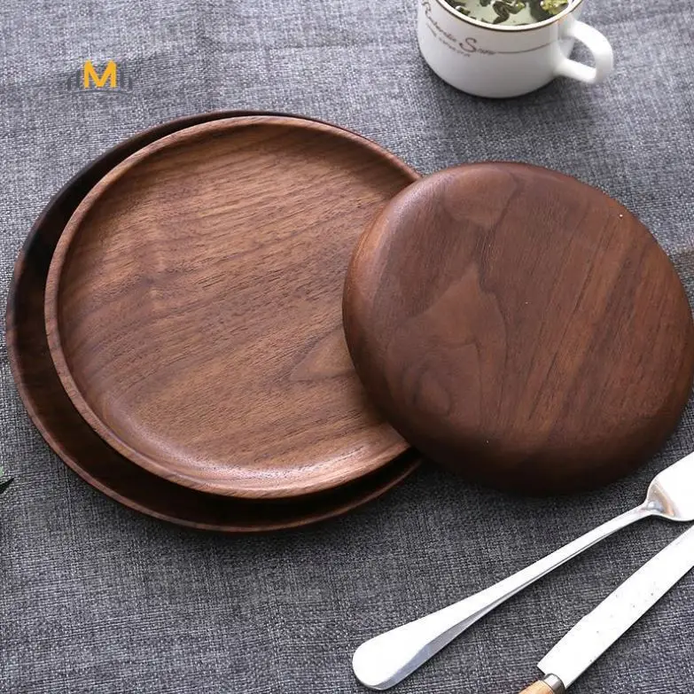 Bamboo Dinner Plate Board Wood Food Tray