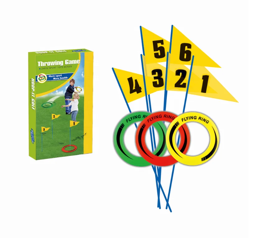 9PCS Fun Flying Rings Flag Set Score Outdoor Toys For Children