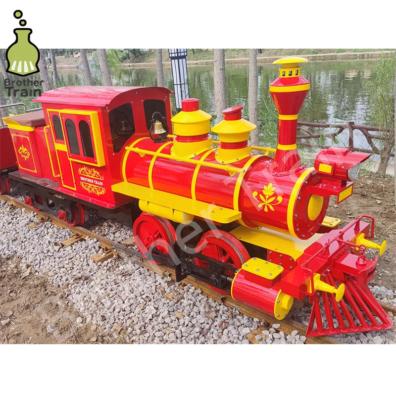 36 мест парк развлечений поезд бензин или Электрический туристический поезд ярмарочный мини-поезд с Рельсом для продажи