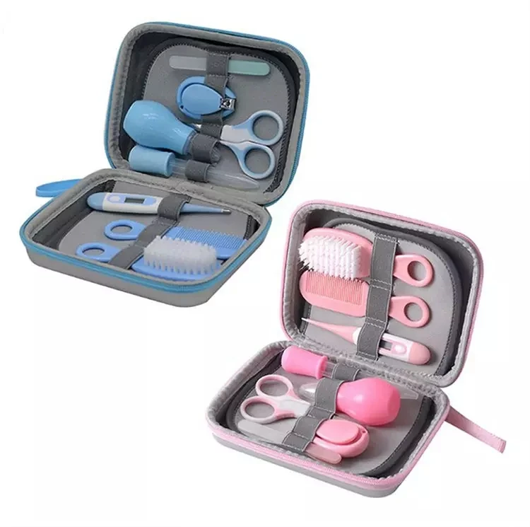 Best Selling Presents 8 in 1 Portable ECO-friendly Baby HealthCare Kit Manicure Nail Grinder Polisher Trimmer Baby Kit Set