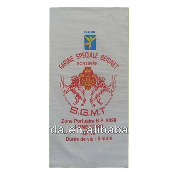 25kg 40kg 50kg Plastic pp Woven Bag White Brown Granulated Sugar Salt Rice Fertilizer Animal Feed Food Packaging Sack