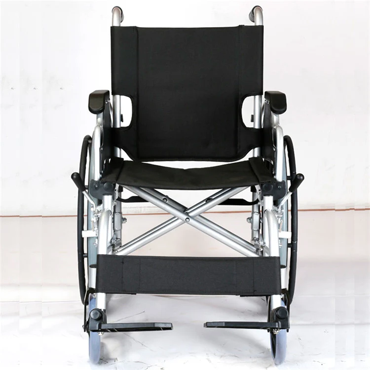 
double layer rear wheel design High quality Nylon seat Wheelchair User-friendly braking system Wheelchair 