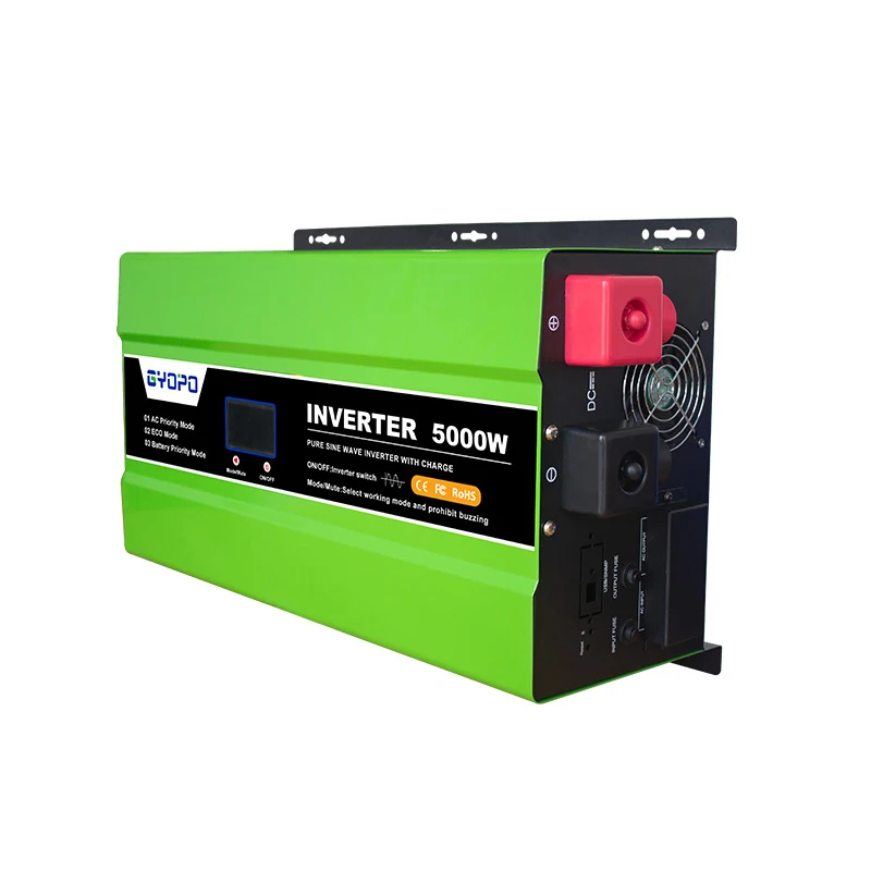 Инвертор GYOPO, немодулированный синусоидальный сигнал 5000 Вт, низкая частота 48 В постоянного тока в переменный ток, все в одном, инвертор солнечной энергии с зарядным устройством MPPT