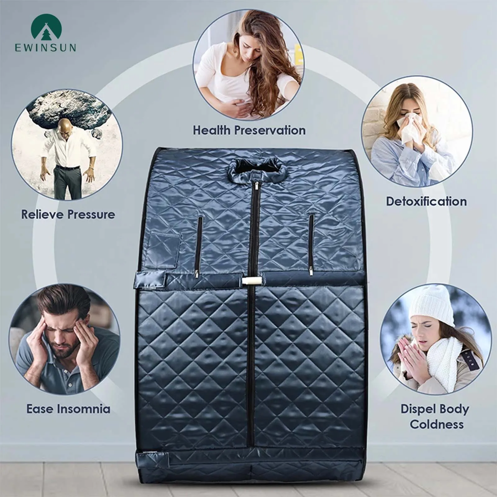 Portable Sauna for Home Office and Travel Home Sauna for Spa Dry and Steam Sauna with Remote Control Steamer Tent