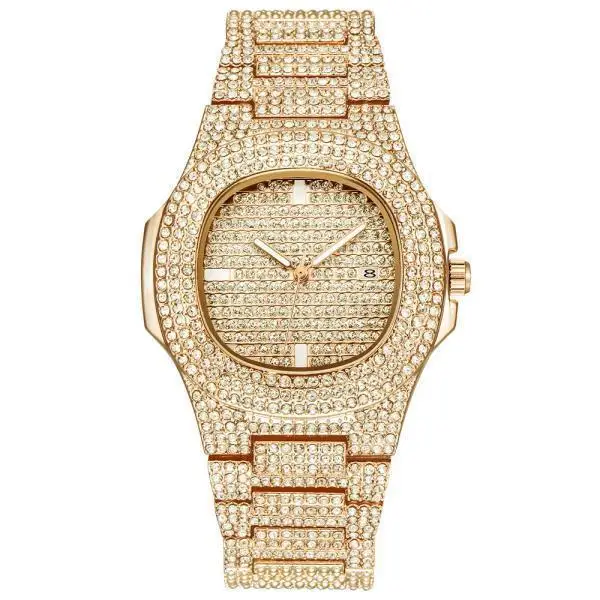 Liberty Gifts luxury exaggerated watch multiple colors full bling crystal hip hop jewelry for men and women wrist accessories