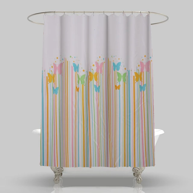 Custom Printed Waterproof Shower Curtain Bath Curtains Sets For Bathroom Modern design shower curtain