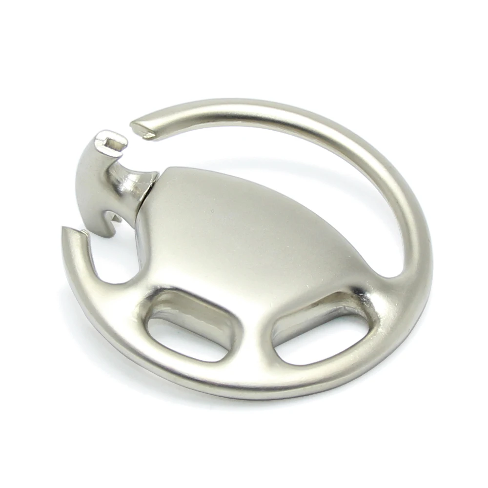 Auto Parts Keychain Hub Key Ring Racing Car Steering Wheel Model Shaped Promotional Truck Pendent Metal Steering Wheel Keychain