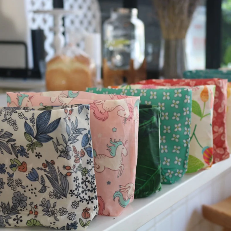 
Amazon hot sale natural sustainable 100% Cotton eco friendly Beeswax Food Wraps bag 