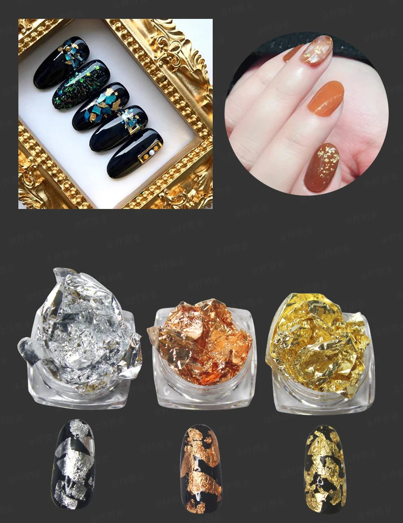 1000p/bag 14/16cm Copper sheets Imitation Gold Foil Leaf Sheets For nail Art Crafts Celling Decoration