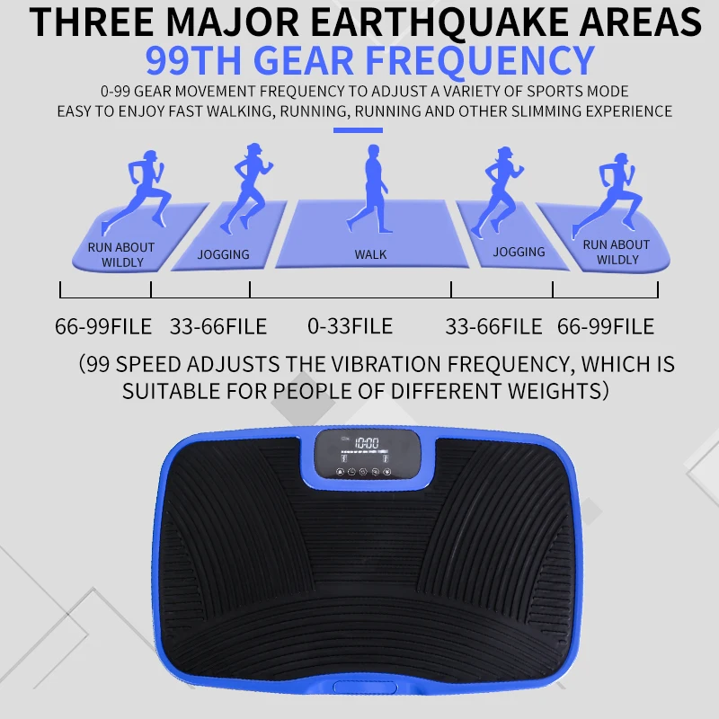 Professional crazy fit vibrating plate massage vibration platform whole body vibration plate remote exercise machine