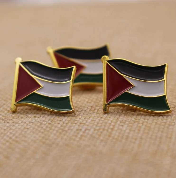Wholesale Cheap Gold Enamel Country Flag Lapel Pin Peace Arabs Badge