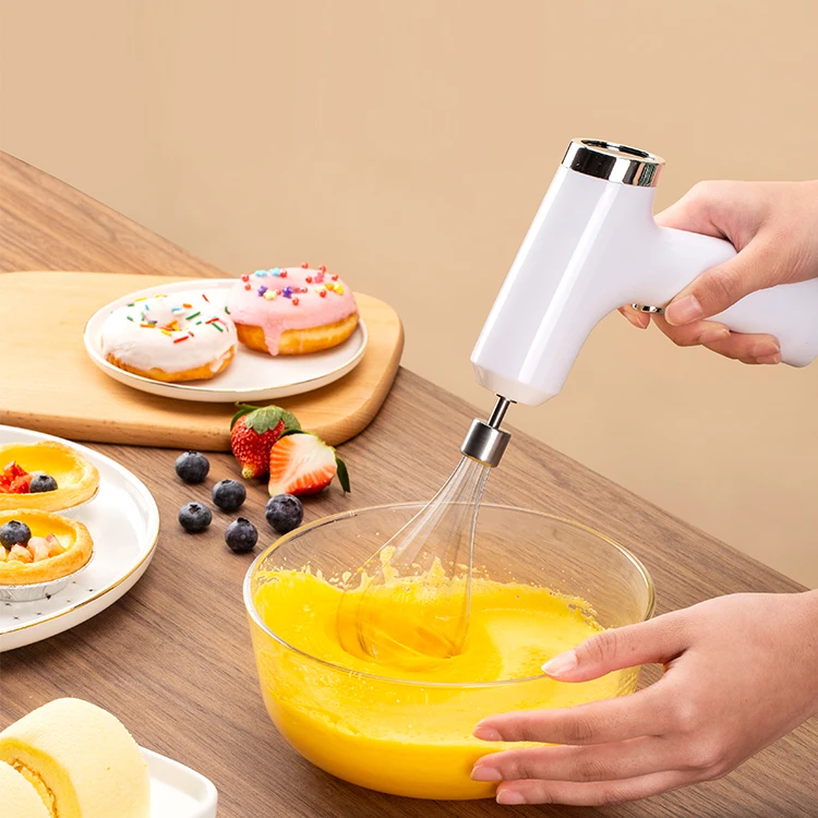CX-8816 Digital Egg Mixer Hand Wire Whisk Usb Rechargeable Battery Operated Wireless Rechargeable Cordless Mini Hand Mixers