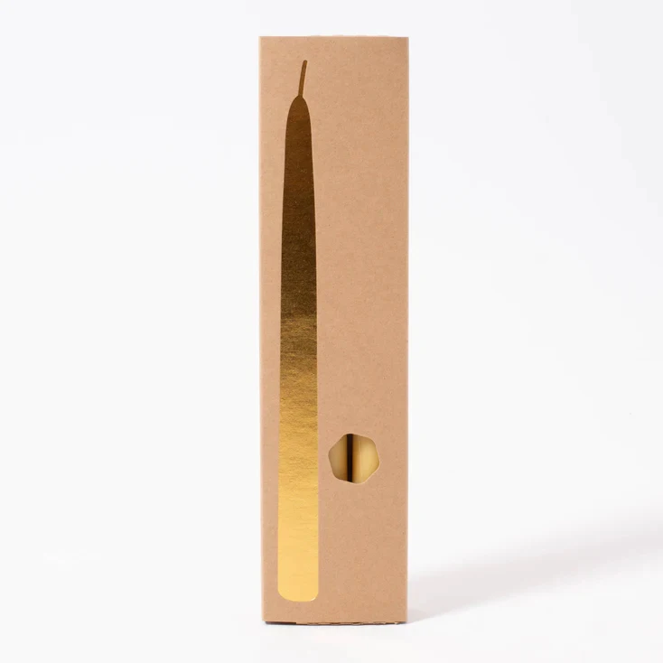 Custom candle stick paper sliding boxes taper birthday dinner candle packaging box for taper candle