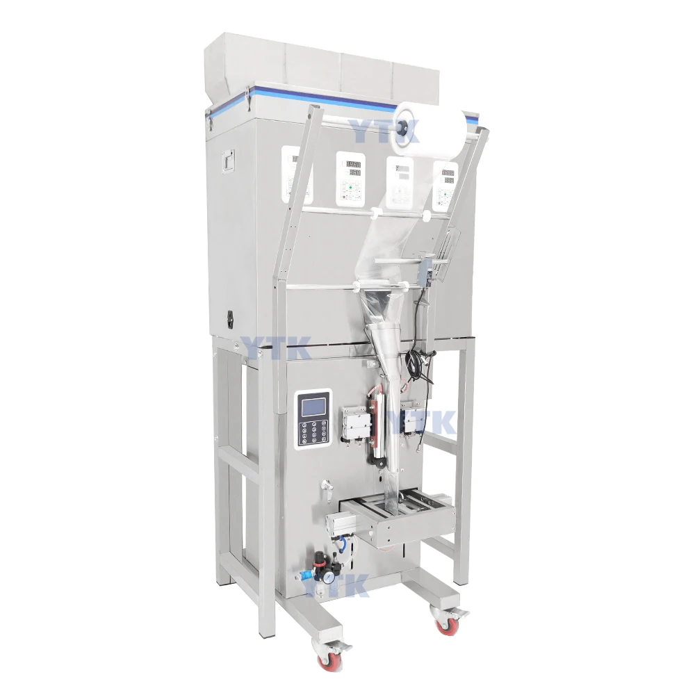 YASON YTK-ZBF200T Multihead Weigher Sugar Bag Shisha Packing Machine Nitrogen Peanut Automatic 1kg Powder Packing Machine Price