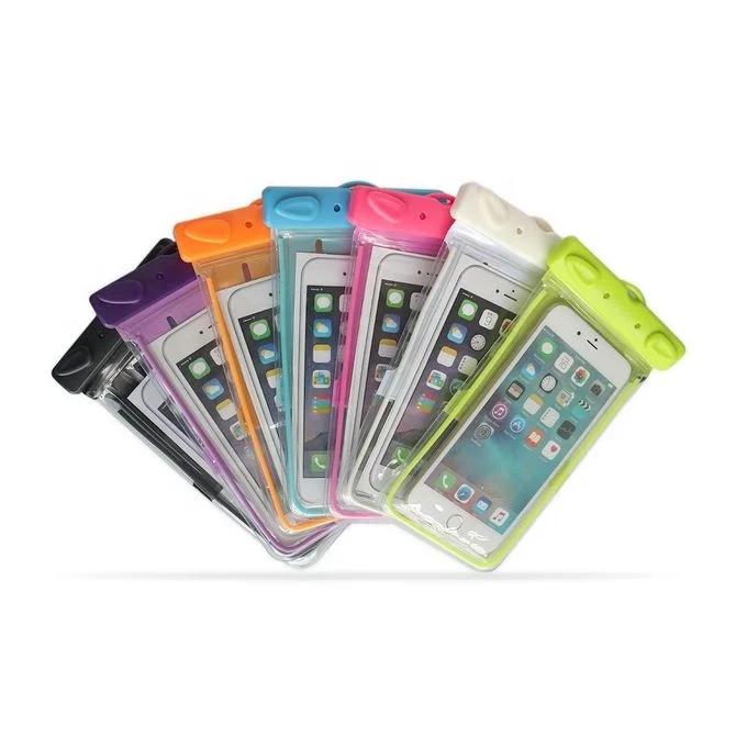 New fashion custom printed logo universal waterproof cell phone carry case PVC water proof phone bag
