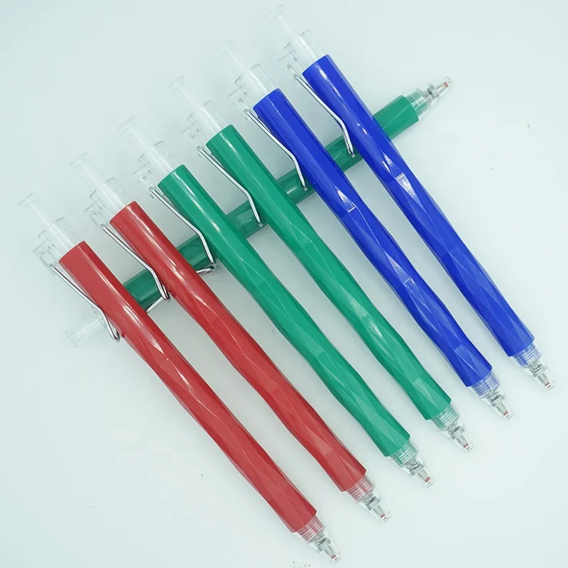 Promotional Solid Colored Barrel With Metal Clip Translucent Plunger And Tip Design Gel Ink Pen