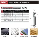 WEIX custom cnc 6mm 8mm neon sign end mill CNC router bit led flex dedicated milling cutter for acrylic neon light