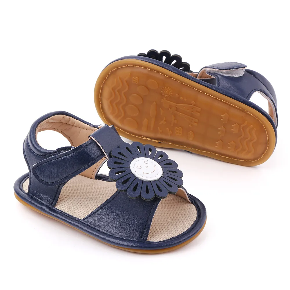 New Design 0-2years baby kids shoes leather TPR sole toddler baby sandals