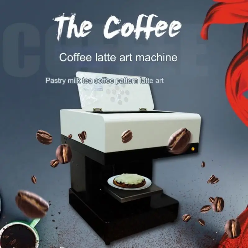 Five color edible ink coffee printer machine Fast printing 3d food printer