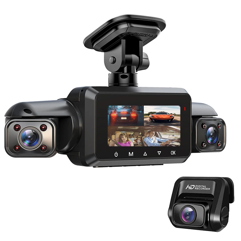 Оптовая Продажа 360 видеорегистратор 4-канальная камера FHD1080P с Wi-Fi с ИК регулируемым объективом видеорегистратор для автомобилей