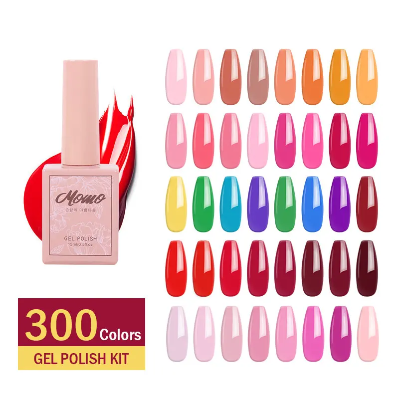 300 Colors Kit Top Base Coat Gel Nail Polish Set Soak Off UV/LED Gel Salon Products Profession Gel