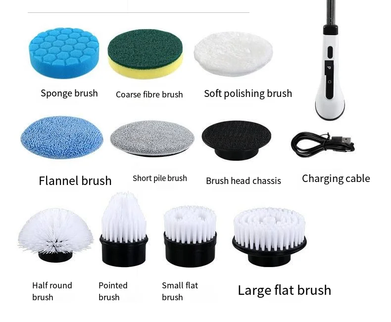 wholesale Newest 9 in 1 Factory private mold electric cleaning brush Electric Spin Scrubber for sofa  kitchen car house