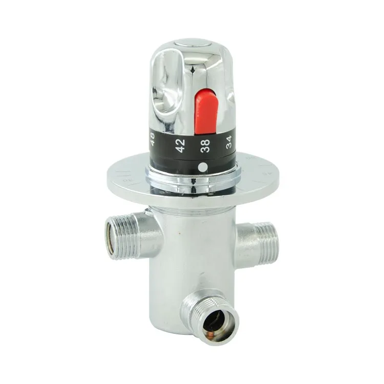 Concealed Brass Bathroom Shower Mixing Valve Solar Electrical Hot Water Thermostatic Mixer Valve