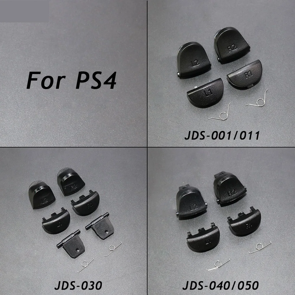 Black Replace Buttons R1 L1 R2 L2 Triggers Button with 2 Spring For PS4 Pro Slim Controller Game Accessaries