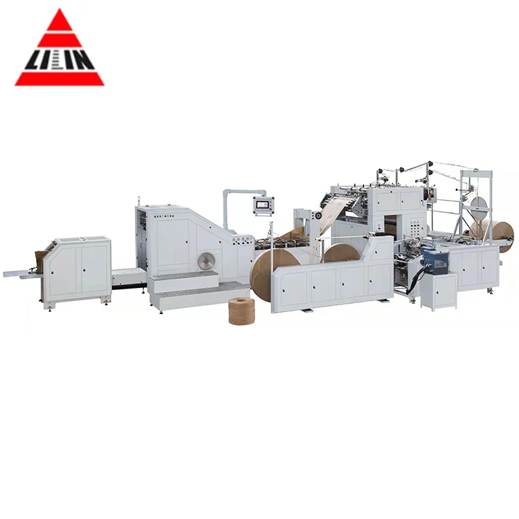 Fully automatic LSB-450XL-R Paper bag machine with flat rope handle with round rope handle with pasting bottom