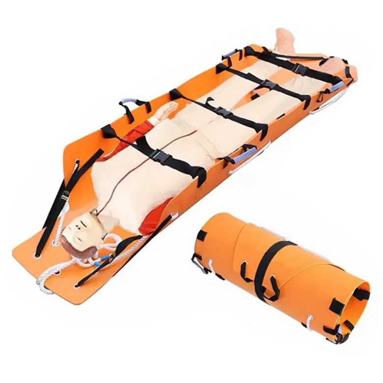 Portable Flexible Plastic EVA Carry Folding Board Roll-Type Rescue Stretcher First Aid Stretcher For Patient
