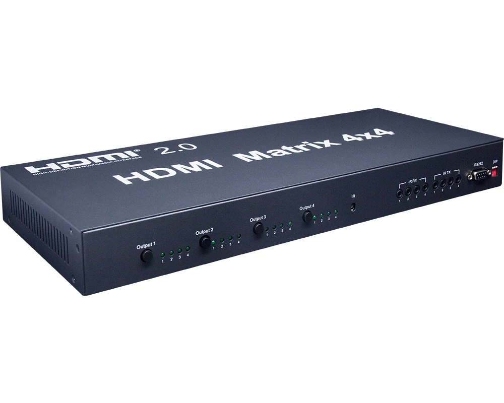 
2.0V 4Kx2K HDMI Matrix 4x4(Support 4Kx2K,3D,RS232,Bi-direction IR Control) 4K@60hz 