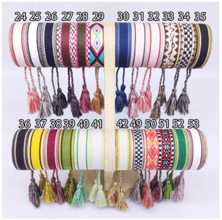 New style friendship wrist band & friendship bracelet belt in cotton ,cotton woven bracelet for with embroidery girls
