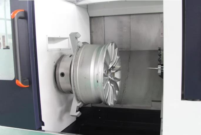 Heavy Duty Metal Alloy Wheel CNC Automatic Lathe Machine