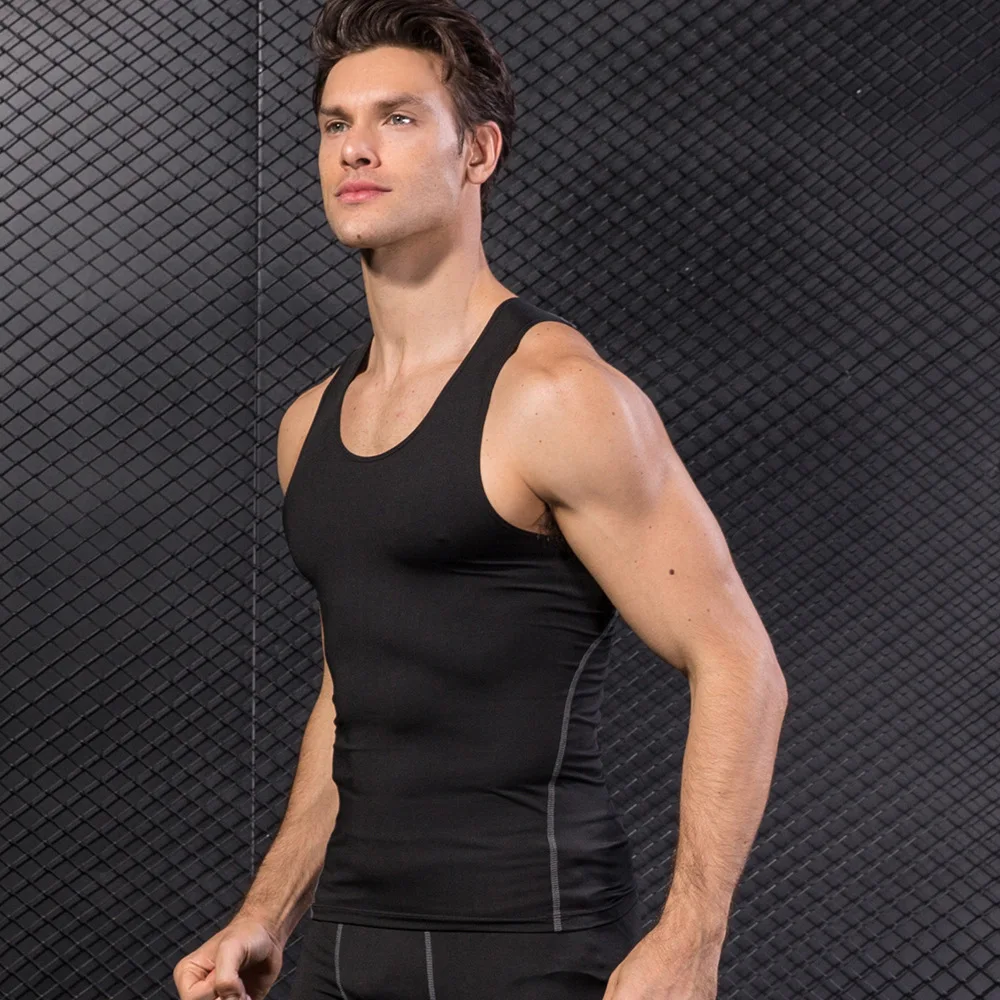Custom Bodybuilding Solid Black Tank Top Cotton Men Sport Gym Weights Vest