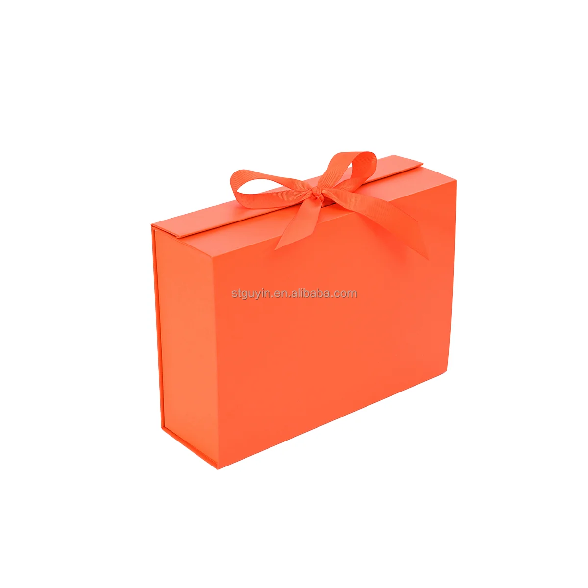 Custom Logo Luxury Paperboard Box Matte Cream Gift With Ribbon 6x6x2 Inch Box For Clothes/Shoes