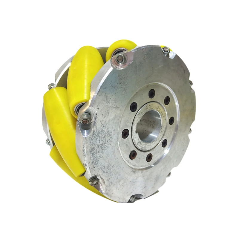 Large Industrial Robot Mecanum Wheel Yellow Heavy Duty 310mm Mecanum Wheel