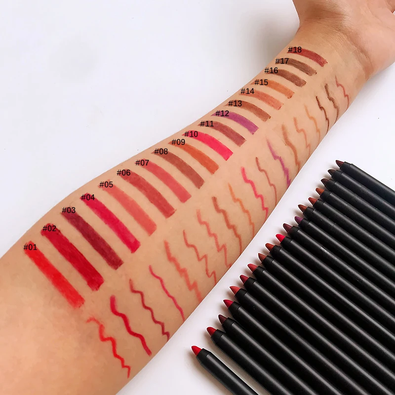 Not Tested on Animal waterproof long lasting empty lipliner tube sharpener black lip liner