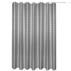 DB Environmental Gray Plaid PEVA 3D Printing Waterproof Shower Curtain Set Bathroom Custom Design