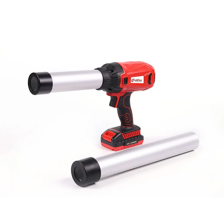 Li-on Battery Electric Power Caulk Gun Cordless Pneumatic Glue Gun Plastic Handle Refillable Battery Powered Caulk