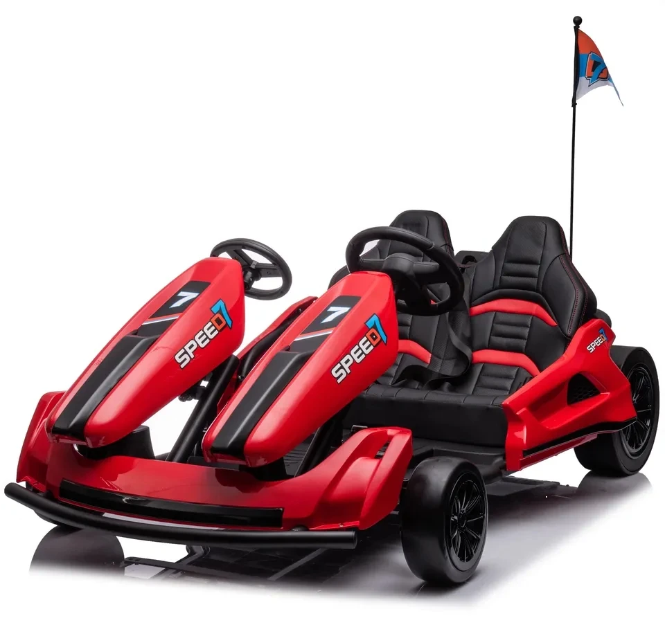 New Go-Kart Ride on Toy Two Seat Pedal Car 24V Mini Cart Go Kart Kids Car Electric Drift Scooter ride on car