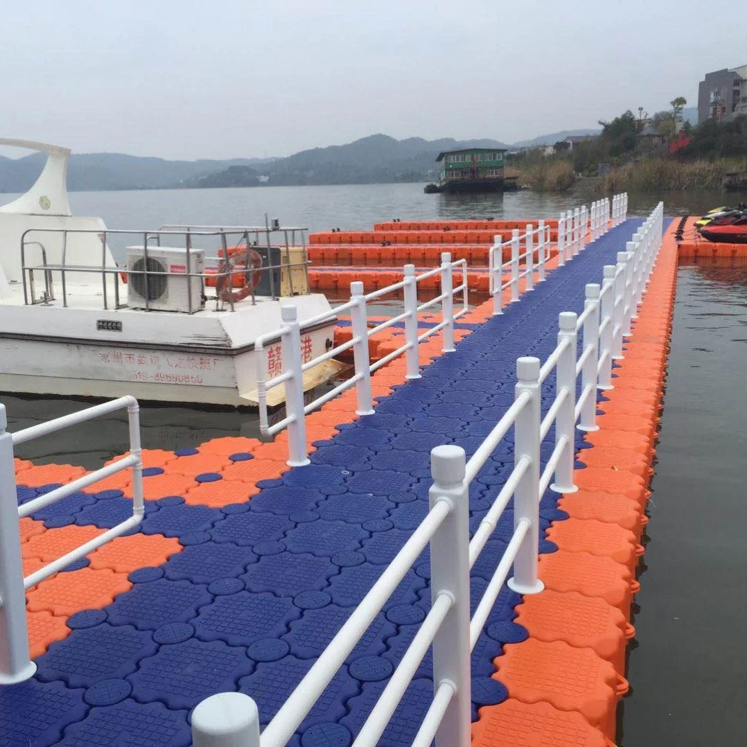 Factory cheap price HDPE modular cubes block floating jet ski dock walkway pontoon