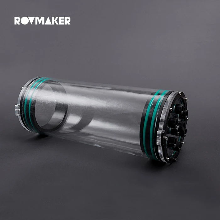 Rovmaker Waterproof PMMA Sealed Cabin Pipe For Underwater ROV Acrylic Tube
