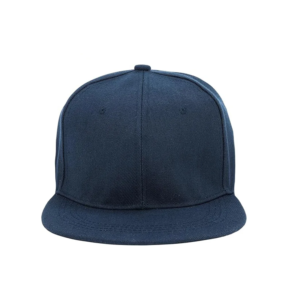 Custom Adjustable Polyester Hats Blank Classic Snapback Hat Hip Hop Style Flat Bill Visor Baseball Cap for Men